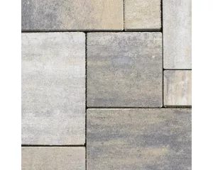 Zámková dlažba betonová Citytop Elegant Kombi 6 cm bíložlutočerná